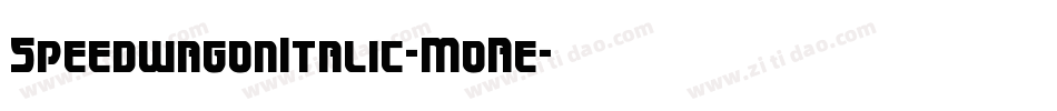 SpeedwagonItalic-MoAe字体转换