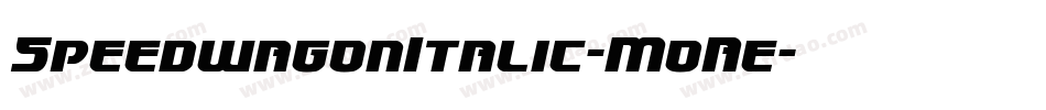 SpeedwagonItalic-MoAe字体转换