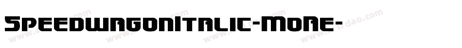 SpeedwagonItalic-MoAe字体转换