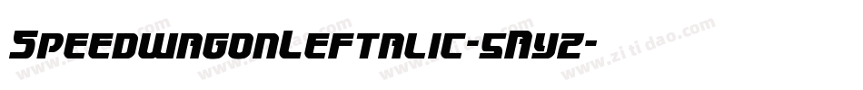 SpeedwagonLeftalic-5Ayz字体转换