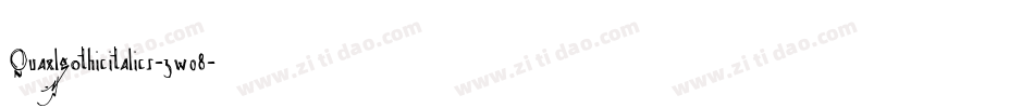 Quaelgothicitalics-3w08字体转换