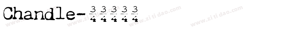 Chandle字体转换