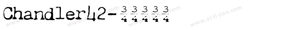 Chandler42字体转换