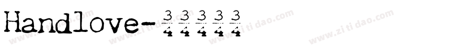 Handlove字体转换