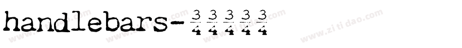handlebars字体转换