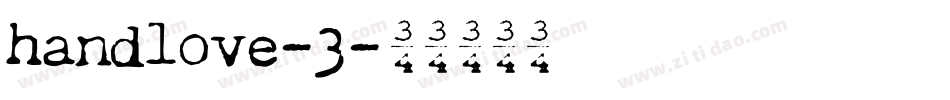 handlove-3字体转换
