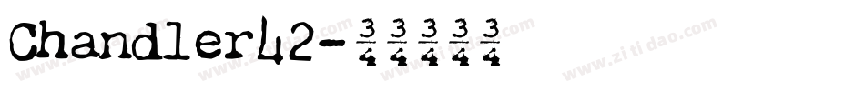 Chandler42字体转换