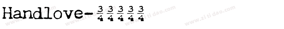 Handlove字体转换