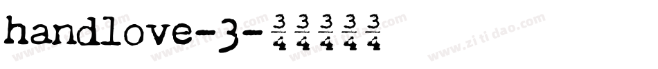 handlove-3字体转换