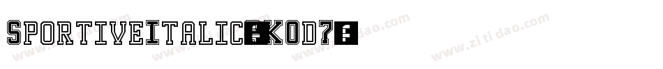 SportiveItalic-PKOd7字体转换