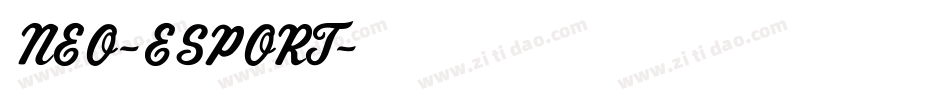 NEO-ESPORT字体转换