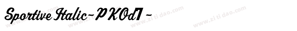 SportiveItalic-PKOd7字体转换