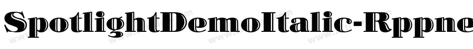 SpotlightDemoItalic-Rppne字体转换