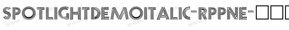SpotlightDemoItalic-Rppne字体转换