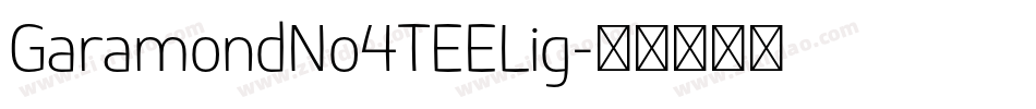 GaramondNo4TEELig字体转换