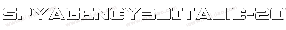 SpyAgency3DItalic-2Ov8v字体转换