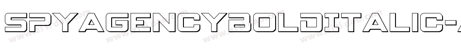 SpyAgencyBoldItalic-axYX5字体转换