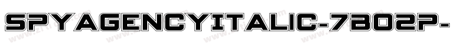 SpyAgencyItalic-7BO2P字体转换