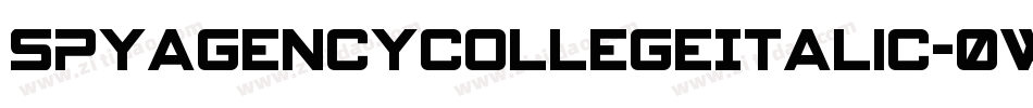 SpyAgencyCollegeItalic-0WvRz字体转换