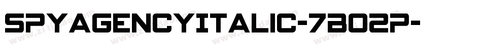 SpyAgencyItalic-7BO2P字体转换