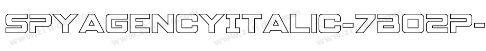 SpyAgencyItalic-7BO2P字体转换