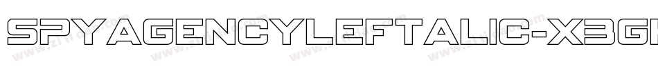 SpyAgencyLeftalic-X3GKd字体转换