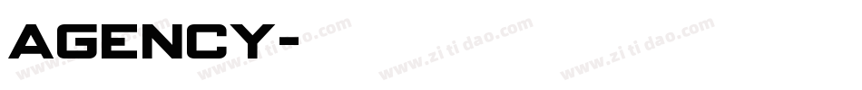 Agency字体转换