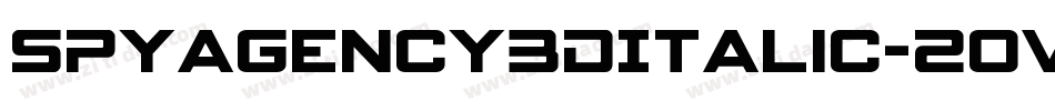 SpyAgency3DItalic-2Ov8v字体转换