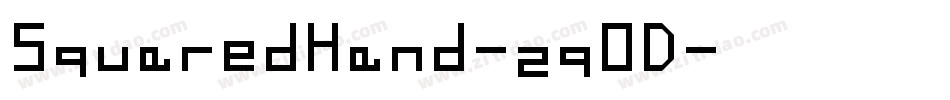 SquaredHand-zqOD字体转换