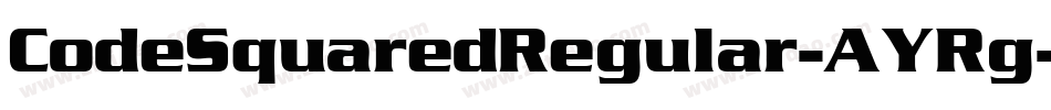 CodeSquaredRegular-AYRg字体转换