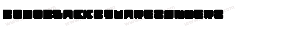 BodoblackSquaresInvers字体转换