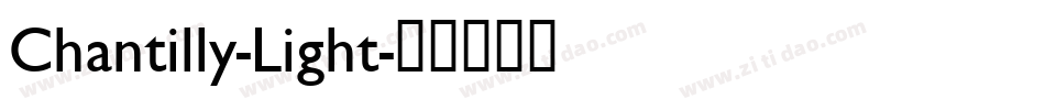 Chantilly-Light字体转换
