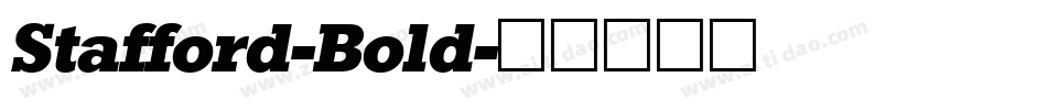 Stafford-Bold字体转换