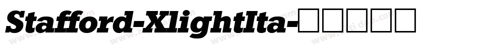 Stafford-XlightIta字体转换