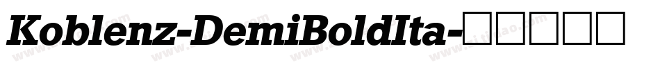 Koblenz-DemiBoldIta字体转换