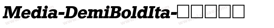 Media-DemiBoldIta字体转换