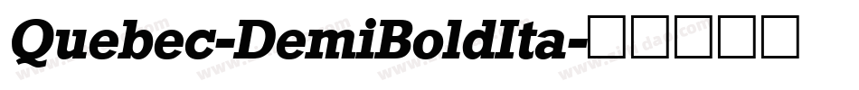 Quebec-DemiBoldIta字体转换