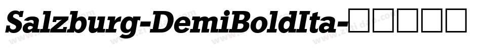 Salzburg-DemiBoldIta字体转换