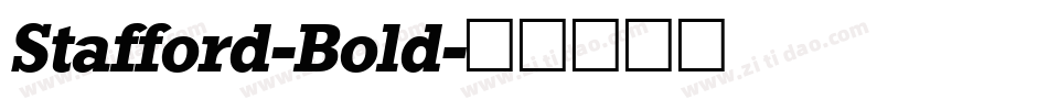 Stafford-Bold字体转换
