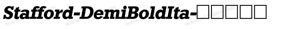 Stafford-DemiBoldIta字体转换