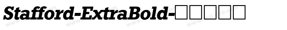 Stafford-ExtraBold字体转换