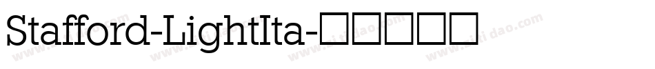 Stafford-LightIta字体转换