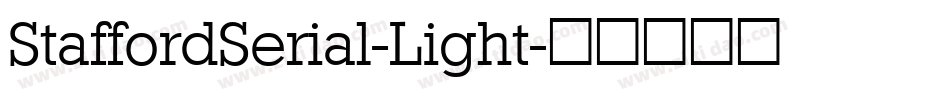 StaffordSerial-Light字体转换