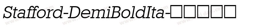 Stafford-DemiBoldIta字体转换