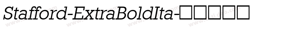 Stafford-ExtraBoldIta字体转换