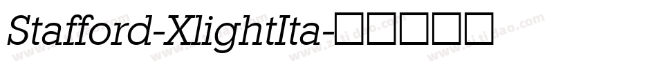 Stafford-XlightIta字体转换