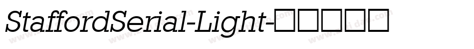 StaffordSerial-Light字体转换
