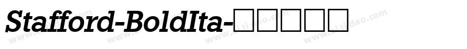 Stafford-BoldIta字体转换