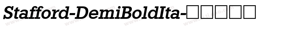 Stafford-DemiBoldIta字体转换