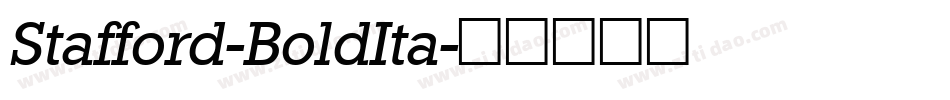 Stafford-BoldIta字体转换